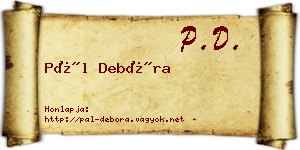 Pál Debóra névjegykártya